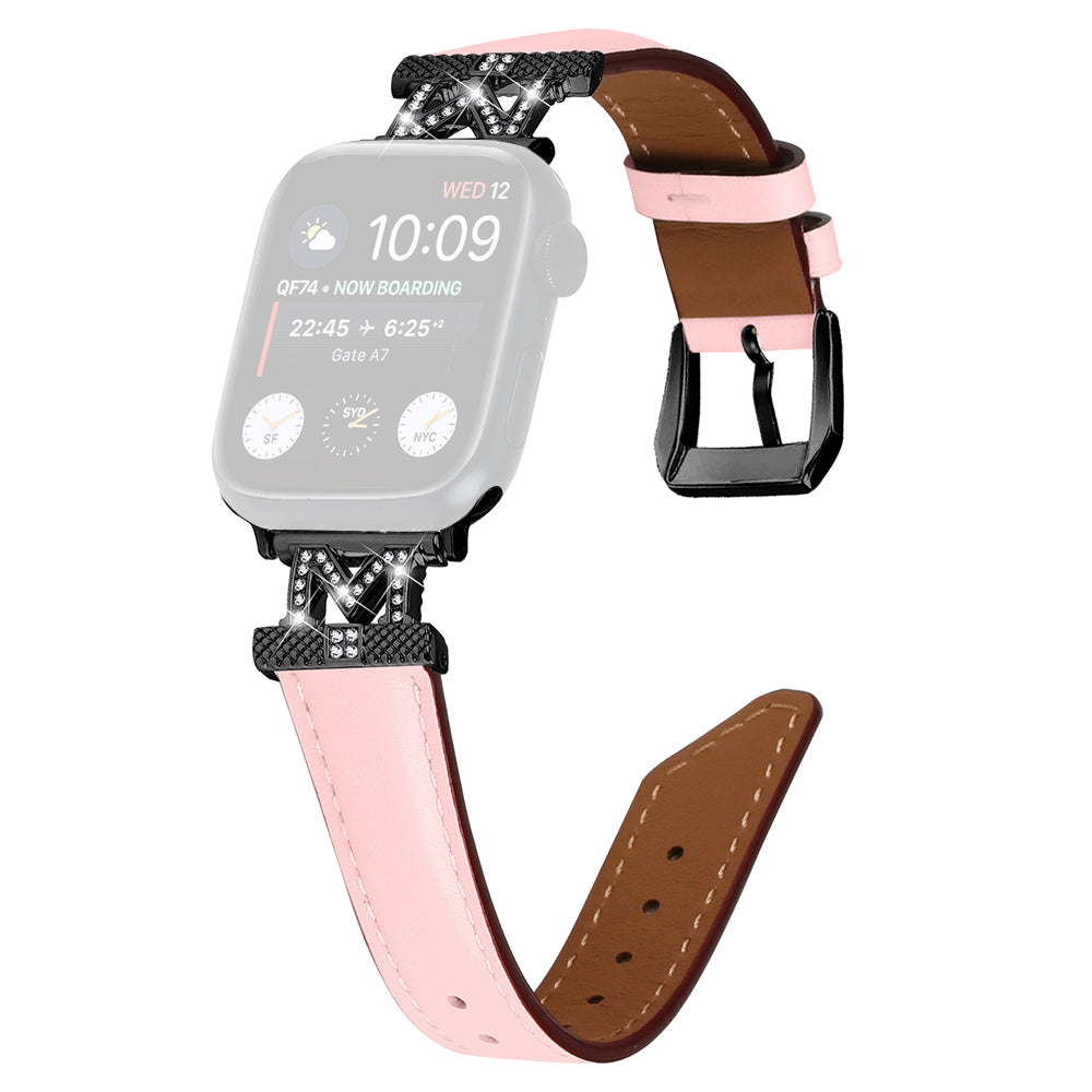 For Apple Watch Series 9 8 7 41mm SE SE (2023) SE (2022) 6 5 4 40mm 3 2 1 38mm Watch Strap with Black Buckle For Apple Watch Series 9 8 7 41mm SE SE (2023) SE (2022) 6 5 4 40mm 3 2 1 38mm Watch Strap with Black Buckle